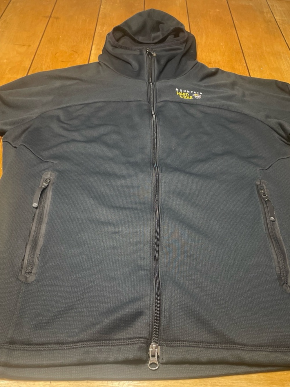 Mountain Hardwear Men’s Polartec Power Grid Full‑Zip Hooded Jacket Size XL Black